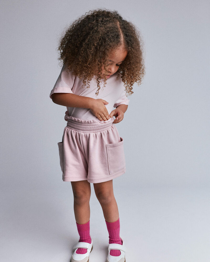 Toddler Girl Swing Shorts with Pockets - Rose, image 3 of 6 slides
