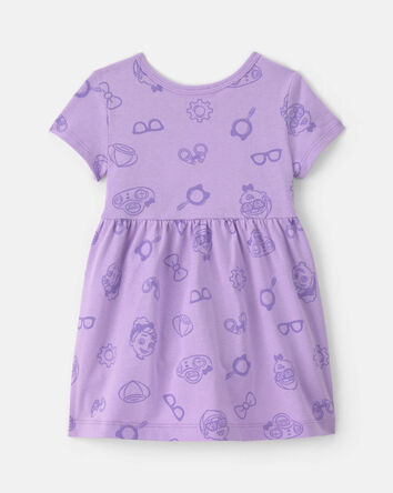 Baby Girl Blippi Short-Sleeve Dress - Purple, 