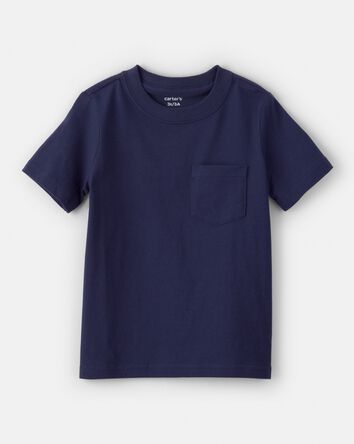 Toddler Solid Short-Sleeve Pocket Tee - Navy, 