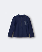 Toddler Boy 'Splish Splash' Half-Zip Long-Sleeve Rashguard - Navy, image 2 of 7 slides