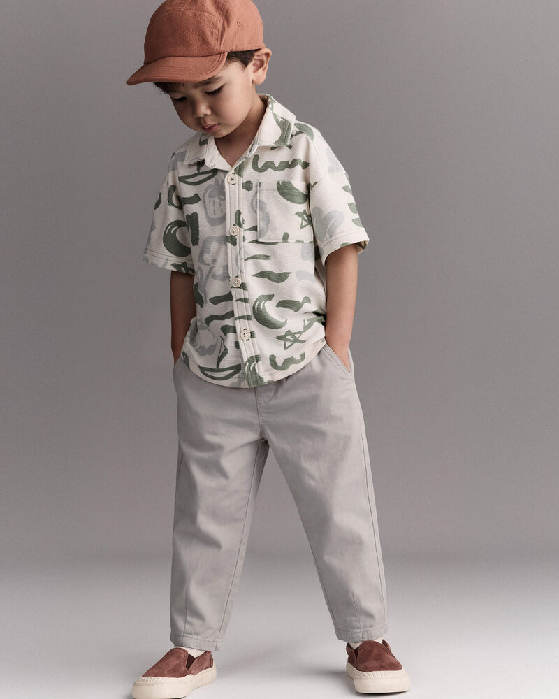 Toddler Boy Woven Pant - Grey, image 1 of 6 slides