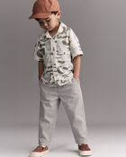 Toddler Boy Woven Pant - Grey, image 1 of 6 slides
