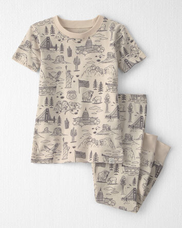 Toddler 2-Piece Organic Cotton Pajamas in Stars Stripes and Sights , 
