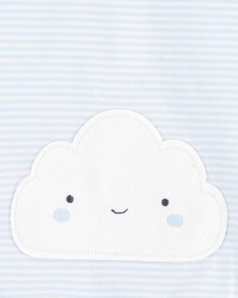 Baby Boy Cloud Romper - Blue, image 3 of 5 slides