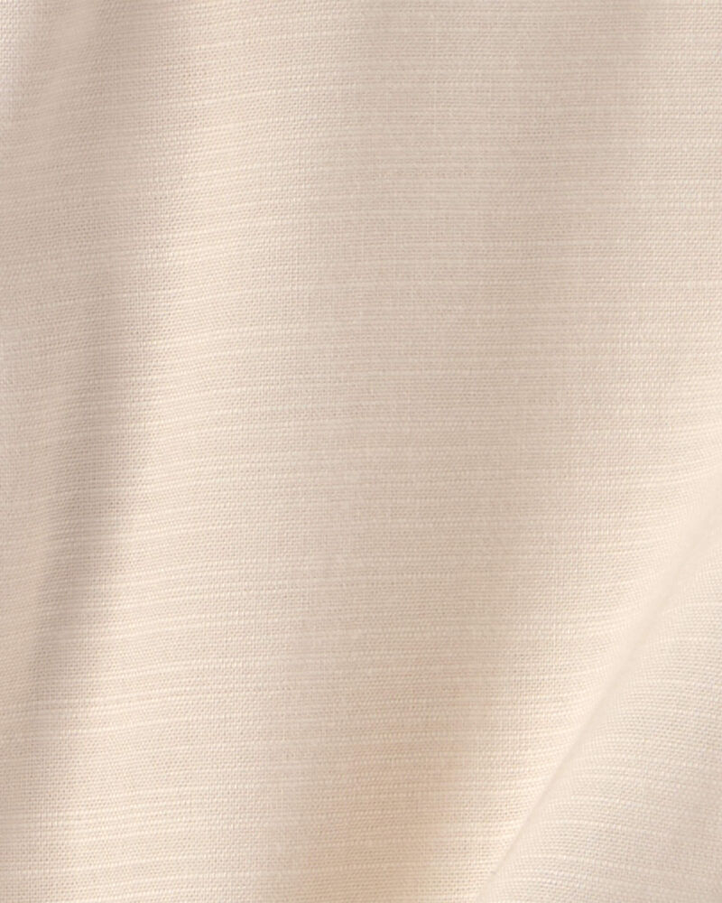 Girls Cropped Tie-Front Top - Cream, image 2 of 3 slides