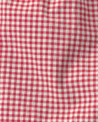 Toddler Boy Recycled Swim Trunks in Red Gingham, image 4 of 5 slides