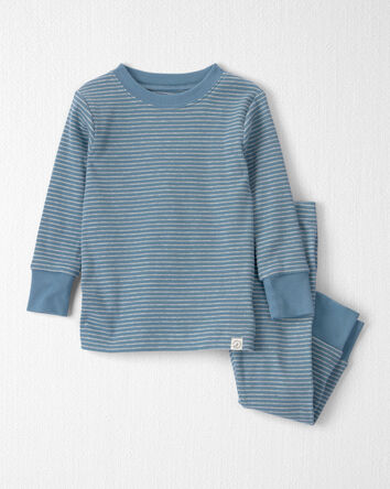 Baby 2-Piece Organic Cotton Ribbed Pajama Set in Stripes, 