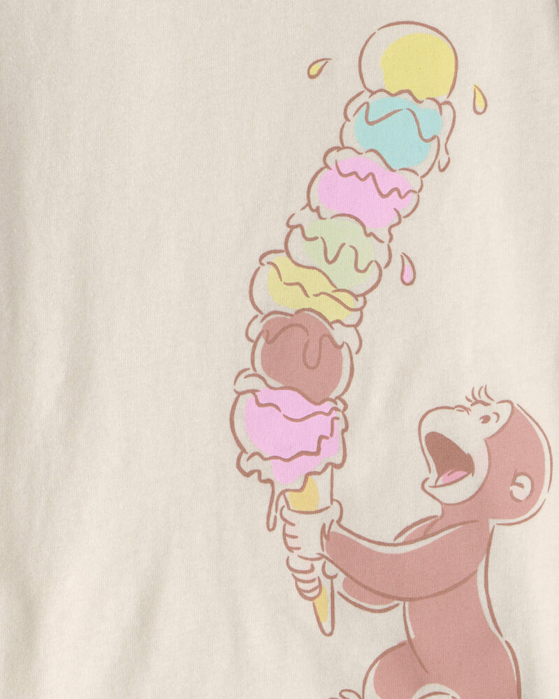 Toddler Girl Curious George Ice Cream Graphic Tee - Cream, image 2 of 3 slides