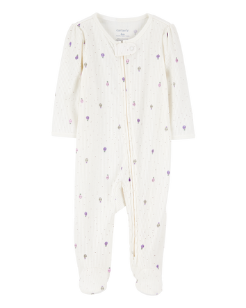 Baby Girl Air Balloon 2-Way Zipper Textured Sleep and Play, 