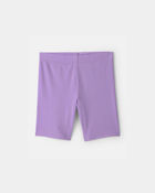 Girls Rib Bike Shorts - Purple, image 1 of 4 slides