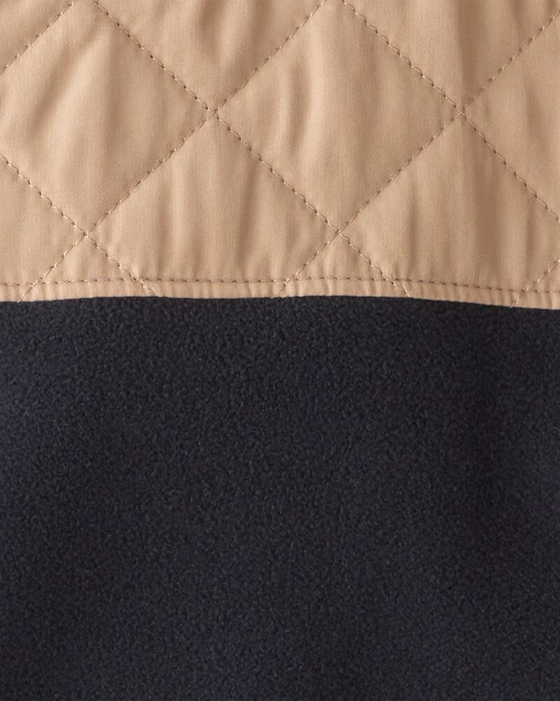 Boys Color Block Zip-Up Jacket - Black, image 2 of 3 slides