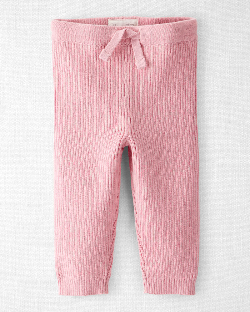 Baby Girl Organic Cotton Sweater Knit Pants , image 1 of 5 slides