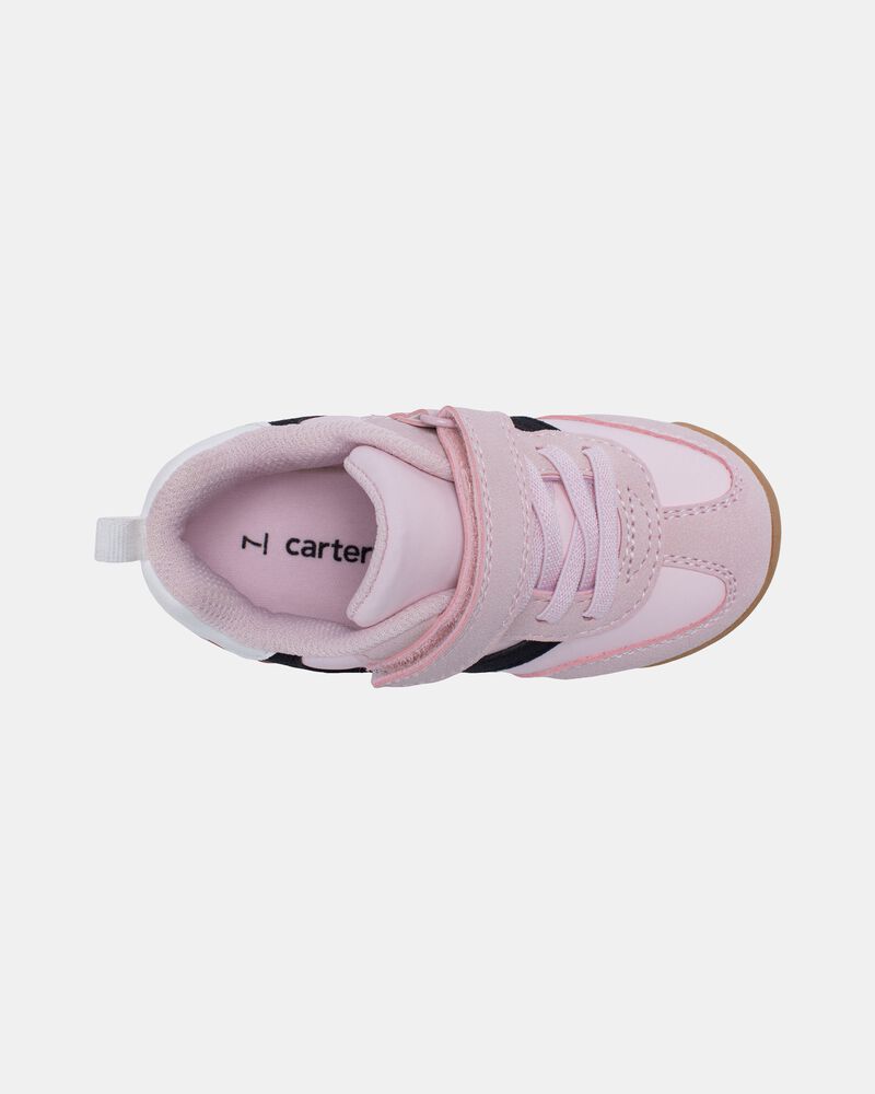 Toddler Girl Striped Casual Sneakers - Pink, image 4 of 6 slides