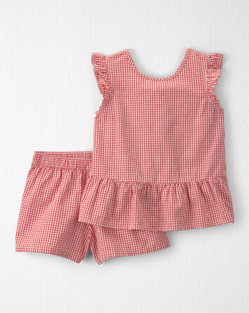 Girls 2-Piece Top & Short Set Made with Organic Cotton , 