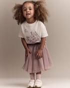 Toddler Girl 'Let's Have A Picnic' Relaxed Graphic Tee - Cream, image 5 of 6 slides