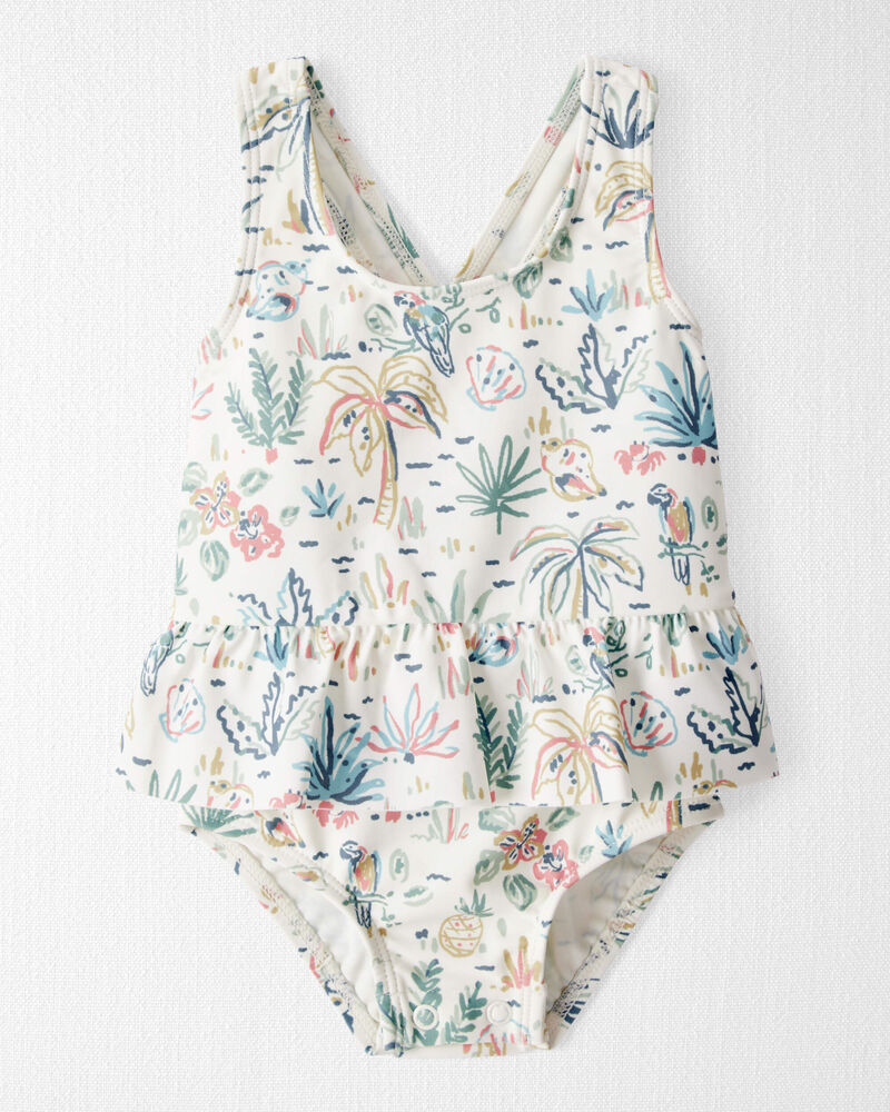 Baby Girl Recycled Swimsuit in Tropical Paradise, image 1 of 5 slides