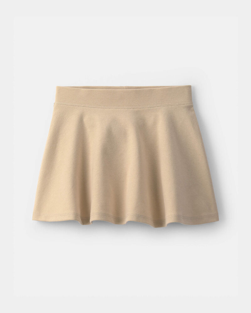 Toddler Girl Uniform Ponte Skort - Khaki, image 1 of 4 slides