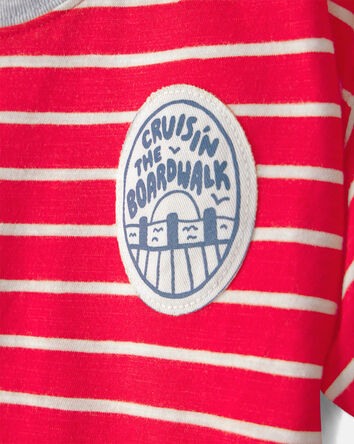 Toddler Boy Striped T-Shirt - Red, 