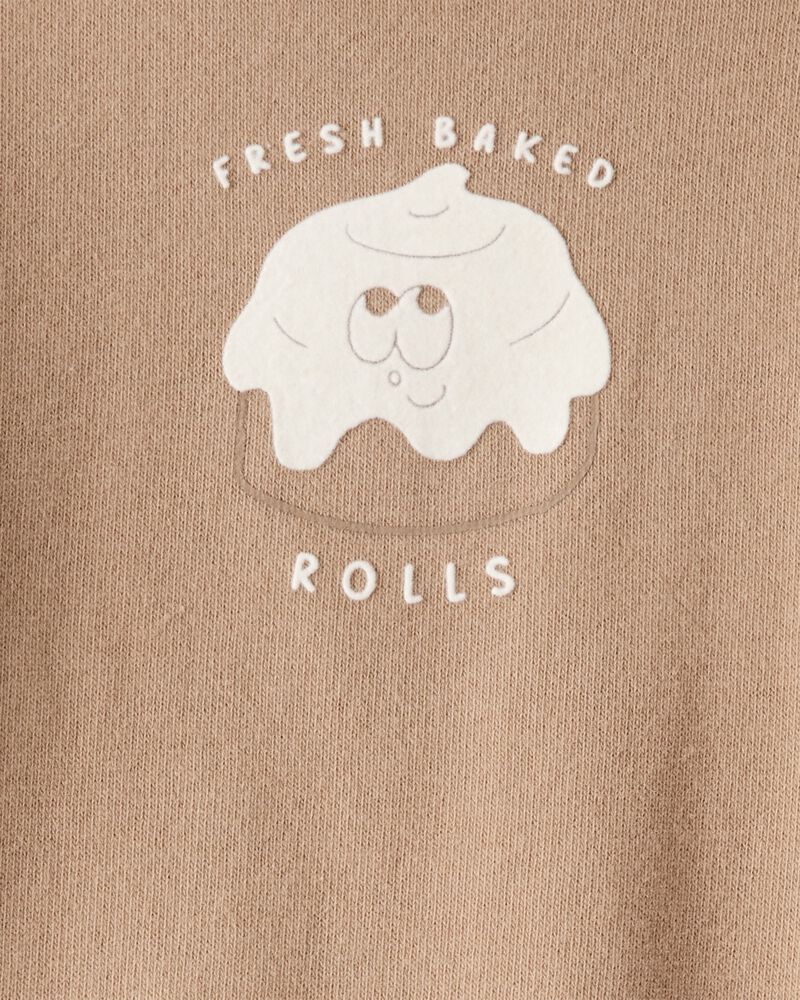 Baby Boy Baked Rolls Long-Sleeve Tee - Brown, image 3 of 4 slides