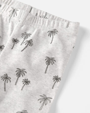 Kid 2-Piece Organic Cotton Pajamas in Palm Trees, 