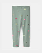Toddler Girl Nature Pull-On Stretch Leggings - Green, image 1 of 4 slides
