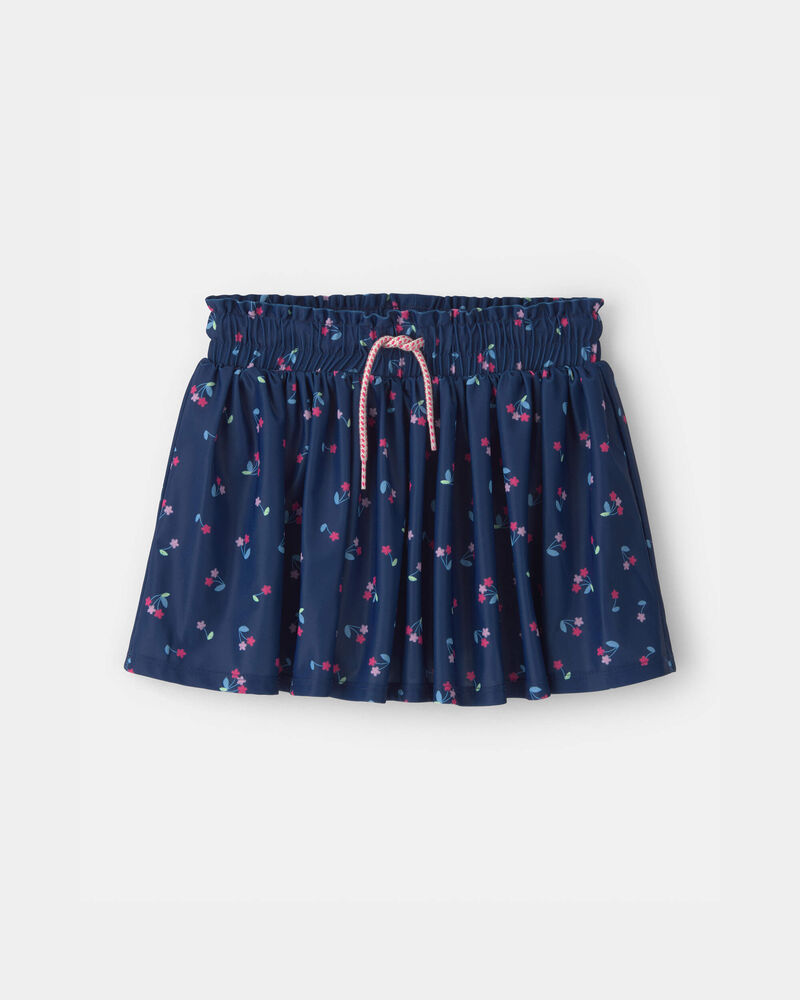 Girls Floral Active Skort - Navy, image 1 of 4 slides