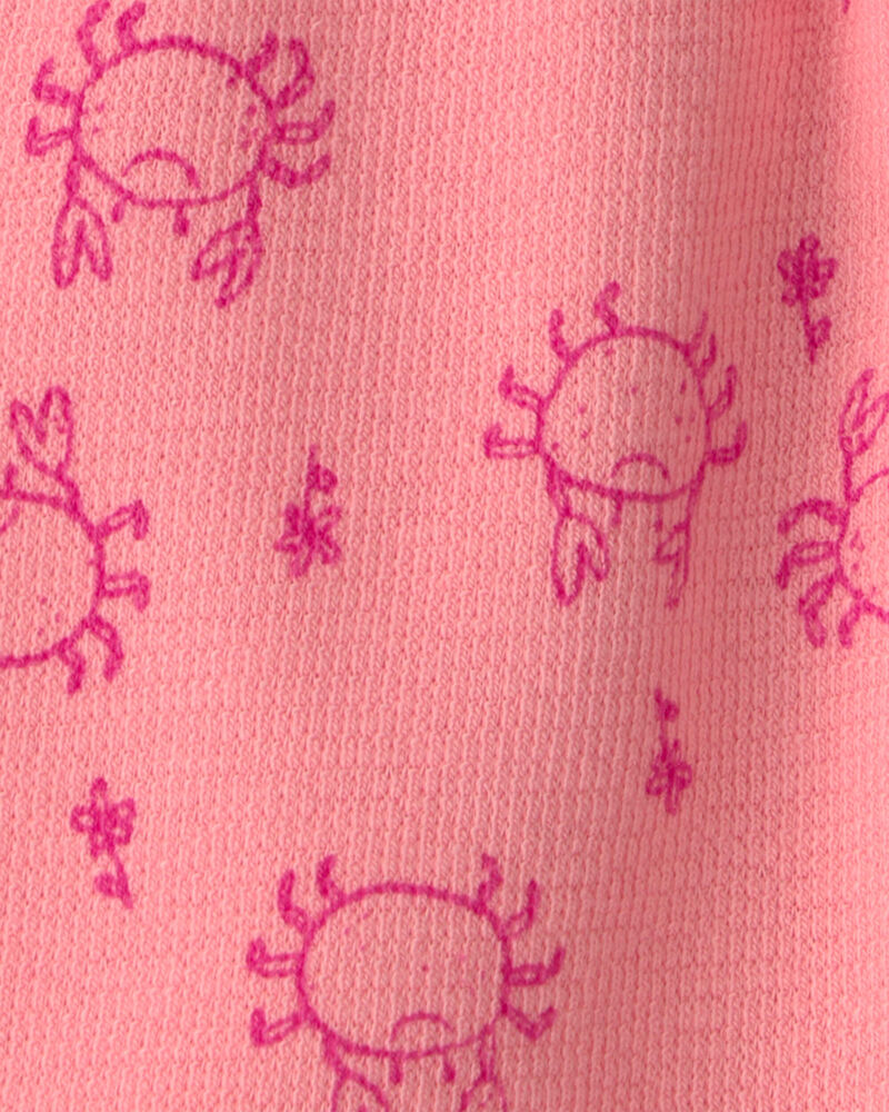 Baby Girl Crab Drawstring Shorts - Pink, image 3 of 4 slides