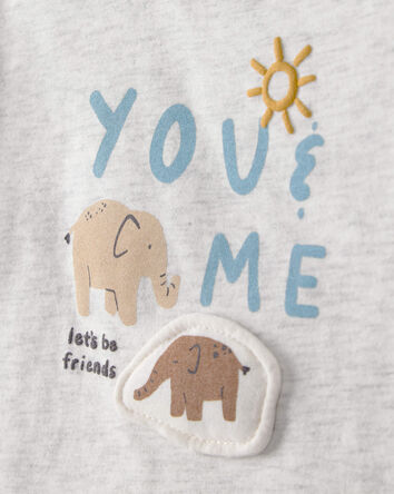 Baby 'Let's Be Friends' Graphic Tee - Grey, 