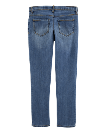 Girls Medium Wash Skinny-Leg Jeans, 