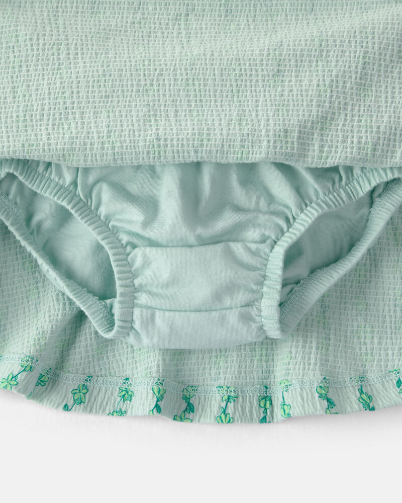 Baby Girl 2-Piece Vine Short-Sleeve Top & Skirt Set - Green, image 2 of 4 slides