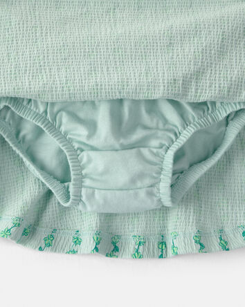 Baby Girl 2-Piece Vine Short-Sleeve Top & Skirt Set - Green, 