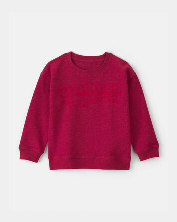 Toddler Boy OshKosh Logo French Terry Pullover Sweatshirt - Red, 