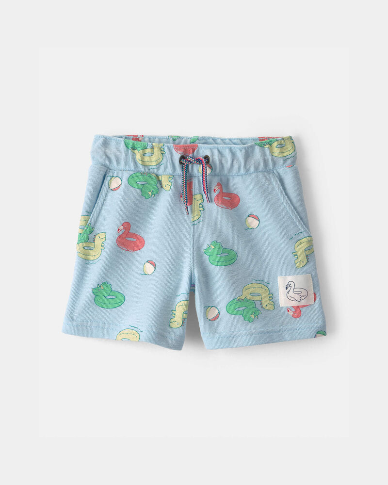 Toddler Boy Pool Floatie Pull-On Shorts - Blue, image 1 of 4 slides