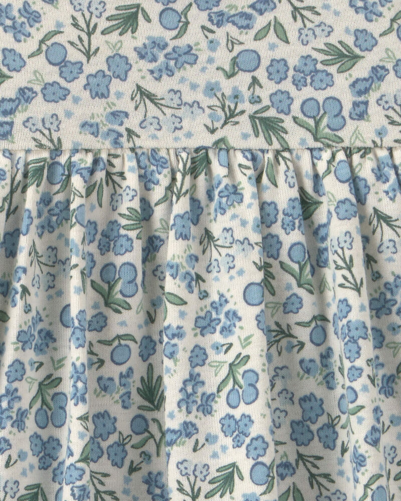 Baby Girl 2-Piece Floral Cardigan Dress Set - Blue, image 4 of 5 slides