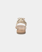 Toddler Girl Metallic Bow Sandals - Gold, image 3 of 6 slides