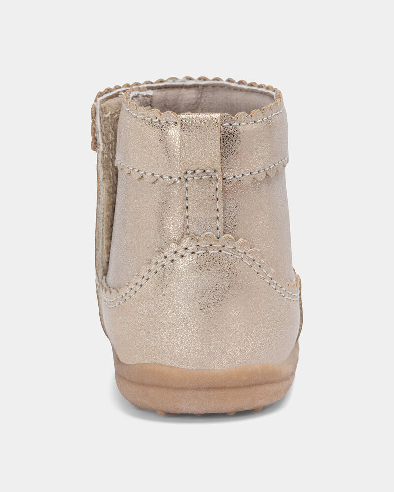 Baby Girl Every Step&reg; First Walker Metallic Boots - Gold, image 3 of 6 slides