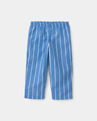 Toddler Boy Striped Loose Fit 2-Piece Pajama Set - Blue, image 3 of 5 slides
