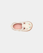 Baby Girl Every Step&reg; First Walker Floral Casual Shoes - Cream, image 4 of 6 slides