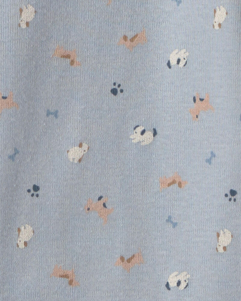 Baby Boy 3-Piece Dog Bodysuit & Pant Set - Blue/Grey, image 2 of 4 slides