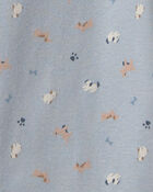 Baby Boy 3-Piece Dog Bodysuit & Pant Set - Blue/Grey, image 2 of 4 slides