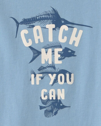 Boys Fish Graphic Tee - Blue, 