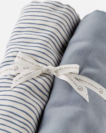 Baby 2-Pack Organic Cotton Muslin Swaddle Blankets, 