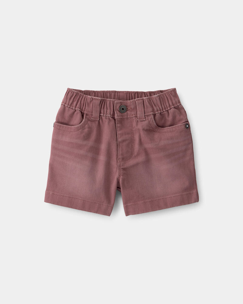 Baby Boy Twill Pull-On Shorts - Brown, image 1 of 4 slides