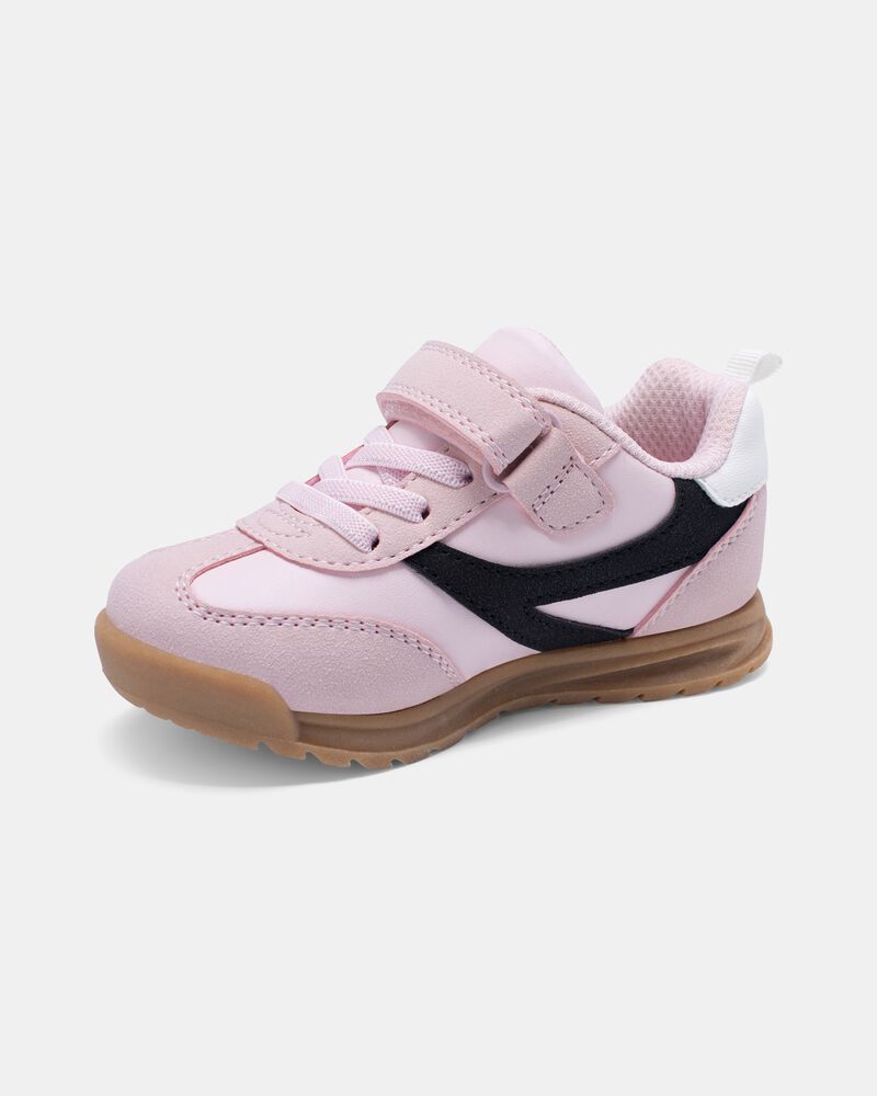 Toddler Girl Striped Casual Sneakers - Pink, image 6 of 6 slides