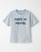 Kids Organic Cotton 'Force of Nature' Tee in Stripes, image 1 of 4 slides