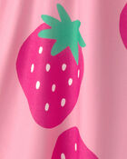 Toddler Girl Strawberry Swim Dress Coverup - Pink, image 3 of 4 slides