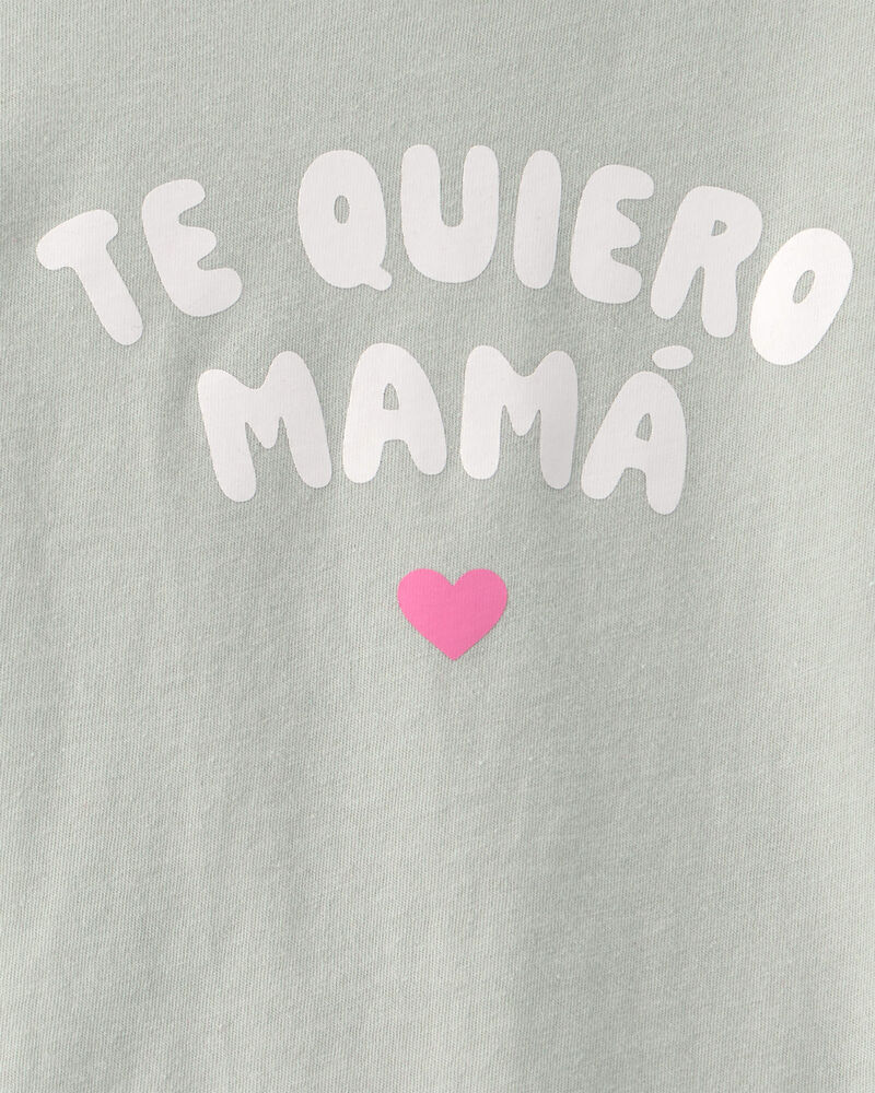 Toddler Girl 'Te Quiero Mam&aacute;' Graphic Tee - Green, image 2 of 3 slides