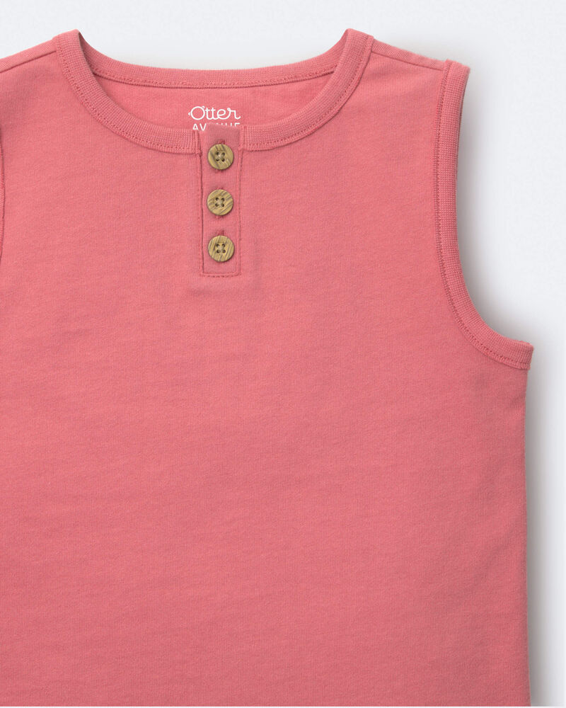 Toddler Boy Henley Tank - Rose, image 5 of 5 slides