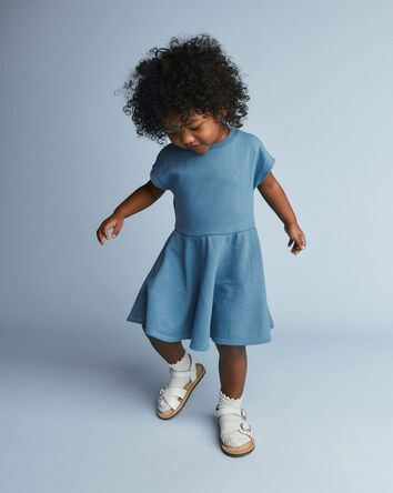 Toddler Girl French Terry Drop-Waist Dress - Blue, 