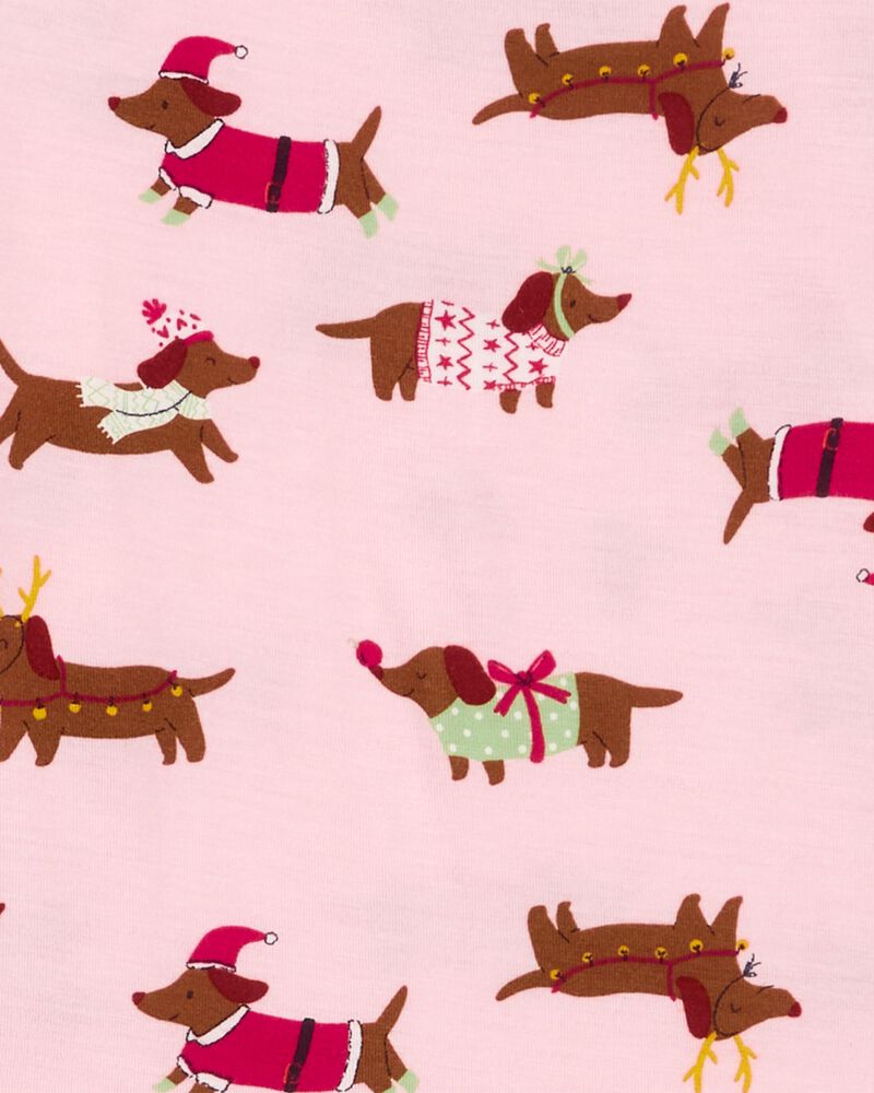 Girls 2-Piece Christmas Dog PurelySoft Pajamas, image 2 of 4 slides